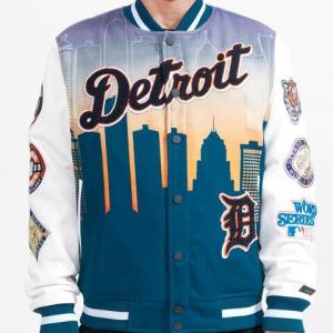 CHAMARRA OIT TIGERS REMIX VARSITY JKT BLACK WHITE en STOCK