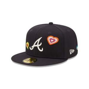 GORRA NEW ERA CAP ATLANTA BRAVES MLB CHAIN STITCH HEART 59FIFTY CERRADA en STOCK