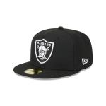 GORRA NEW ERA CAP LAS VEGAS RAIDERS NFL SIDEPATCH 59FIFTY CERRADA NEGRA en STOCK