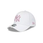 GORRA NEW ERA CAP NEW YORK YANKEES MLB WOMEN'S METALLIC 9FORTY STRAPBACK BLANCA PARA MUJER en STOCK