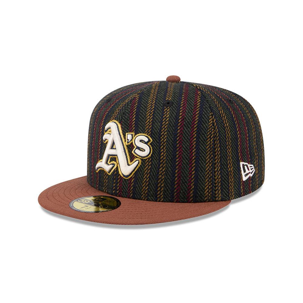 GORRA NEW ERA CAP OAKLAND ATHLETICS MLB VINTAGE HERRINGBONE 59FIFTY CERRADA en STOCK