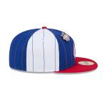 GORRA NEW ERA CAP CHICAGO CUBS MLB PINSTRIPE LEAGUE PIN 59FIFTY CERRADA en STOCK