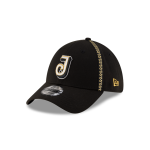 GORRA NEW ERA CAP CHARROS DE JALISCO ALTERNATIVO LMB GAME CAP 100 ANIVERSARIO 39THIRTY ELáSTICA NEGRA en STOCK