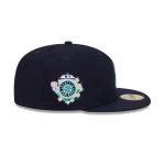 GORRA NEW ERA CAP SEATTLE MARINERS MLB FLORAL UNDERVISOR 59FIFTY CERRADA en STOCK