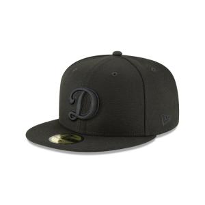GORRA NEW ERA CAP LOS ANGELES DODGERS BLACK ON BLACK 59FIFTY CERRADA en STOCK