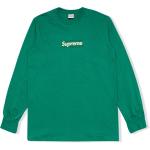 SUPREME HOODIE BOX LOGO CREW NECK GREEN SUDADERA