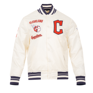 CHAMARRA ELAND GUARDIANS RETRO CLASSIC RIB SATIN JACKET EGGSHELL MIDNIGHT NAVY en STOCK