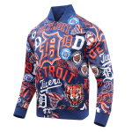 CHAMARRA TROIT TIGERS AOP SATIN JACKET MIDNIGHT NAVY en STOCK