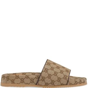 GUCCI GG SLIDE BEIGE LONA en STOCK