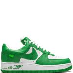 SNEAKERS TENIS LOUIS VUITTON NIKE AIR FORCE 1 BAJO POR VIRGIL ABLOH BLANCO VERDE en STOCK