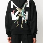 SUDADERA OFF WHITE HOODIE PASCAL SKELETON BLACK
