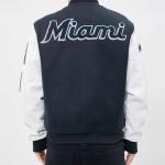CHAMARRA I MARLINS CLASSIC WOOL VARSITY JACKET BLACK WHITE en STOCK