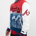 CHAMARRA NTA BRAVES REMIX VARSITY JACKET MIDNIGHT NAVY WHITE en STOCK