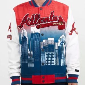 CHAMARRA NTA BRAVES REMIX VARSITY JACKET MIDNIGHT NAVY WHITE en STOCK