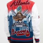 CHAMARRA NTA BRAVES REMIX VARSITY JACKET MIDNIGHT NAVY WHITE en STOCK