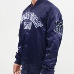 CHAMARRA YORK YANKEES MURDERERS ROW BIG LOGO SATIN JACKET MIDNIGHT NAVY en STOCK