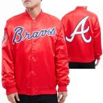 CHAMARRA NTA BRAVES BIG LOGO WORLD SERIES SATIN JACKET MIDNIGHT NAVY en STOCK