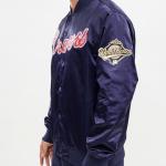 CHAMARRA NTA BRAVES BIG LOGO WORLD SERIES SATIN JACKET MIDNIGHT NAVY en STOCK