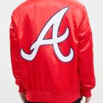 CHAMARRA NTA BRAVES BIG LOGO WORLD SERIES SATIN JACKET RED en STOCK