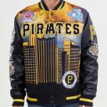 CHAMARRA SBURGH PIRATES REMIX VARSITY JKT BLACK YELLOW en STOCK
