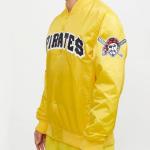 CHAMARRA SBURGH PIRATES WORDMARK SATIN JACKET YELLOW en STOCK