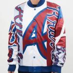 CHAMARRA NTA BRAVES MASH UP SATIN JACKET MIDNIGHT NAVY en STOCK