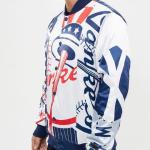 CHAMARRA YORK YANKEES MASH UP SATIN JACKET MIDNIGHT NAVY en STOCK