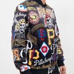 CHAMARRA SBURGH PIRATES AOP SATIN JACKET BLACK en STOCK