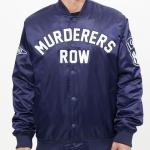CHAMARRA YORK YANKEES MURDERERS ROW WORDMARK SATIN JACKET MIDNIGHT NAVY WHITE en STOCK