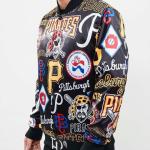 CHAMARRA SBURGH PIRATES AOP SATIN JACKET BLACK en STOCK