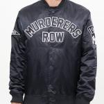 CHAMARRA YORK YANKEES MURDERERS ROW WORDMARK SATIN JACKET BLACK en STOCK