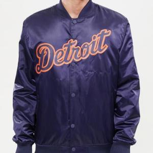CHAMARRA OIT TIGERS WORDMARK SATIN JACKET MIDNIGHT NAVY en STOCK