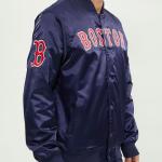 CHAMARRA ON RED SOX WORDMARK SATIN JACKET MIDNIGHT NAVY en STOCK
