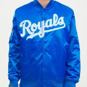 CHAMARRA AS CITY ROYALS WORDMARK SATIN JACKET ROYAL BLUE en STOCK