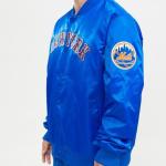 CHAMARRA YORK METS WORDMARK SATIN JACKET ROYAL BLUE en STOCK