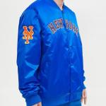 CHAMARRA YORK METS WORDMARK SATIN JACKET ROYAL BLUE en STOCK