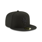 GORRA NEW ERA CAP NEW YORK METS MLB BLACK ON BLACK 59FIFTY CERRADA en STOCK