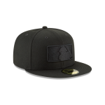 GORRA NEW ERA CAP MLB LOGO BLACK ON BLACK 59FIFTY CERRADA en STOCK