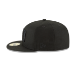 GORRA NEW ERA CAP MLB LOGO BLACK ON BLACK 59FIFTY CERRADA en STOCK