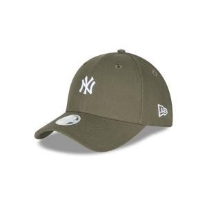 GORRA NEW ERA CAP NEW YORK YANKEES MLB WOMEN'S LEAGUE ESSENTIALS MINI LOGO 9FORTY STRAPBACK VERDE PARA MUJER en STOCK
