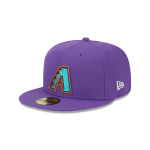 GORRA NEW ERA CAP ARIZONA DIAMONDBACKS MLB SIDEPATCH 59FIFTY CERRADA MORADA en STOCK