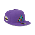 GORRA NEW ERA CAP ARIZONA DIAMONDBACKS MLB SIDEPATCH 59FIFTY CERRADA MORADA en STOCK