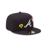 GORRA NEW ERA CAP ATLANTA BRAVES MLB CHAIN STITCH HEART 59FIFTY CERRADA en STOCK