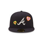 GORRA NEW ERA CAP ATLANTA BRAVES MLB CHAIN STITCH HEART 59FIFTY CERRADA en STOCK