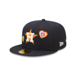 GORRA NEW ERA CAP HOUSTON ASTROS MLB CHAIN STITCH HEART 59FIFTY CERRADA en STOCK