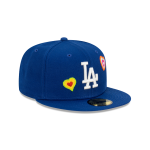 GORRA NEW ERA CAP LOS ANGELES DODGERS MLB CHAIN STITCH HEART 59FIFTY CERRADA en STOCK