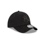 GORRA NEW ERA CAP NEW YORK YANKEES MLB WOMEN'S METALLIC 9FORTY STRAPBACK NEGRA PARA MUJER en STOCK