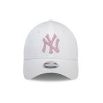 GORRA NEW ERA CAP NEW YORK YANKEES MLB WOMEN'S METALLIC 9FORTY STRAPBACK BLANCA PARA MUJER en STOCK