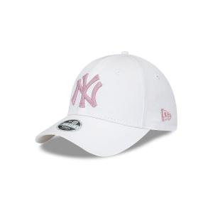 GORRA NEW ERA CAP NEW YORK YANKEES MLB WOMEN'S METALLIC 9FORTY STRAPBACK BLANCA PARA MUJER en STOCK