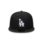 GORRA NEW ERA CAP LOS ANGELES DODGERS MLB TONAL SCRIPT 59FIFTY CERRADA NEGRA en STOCK